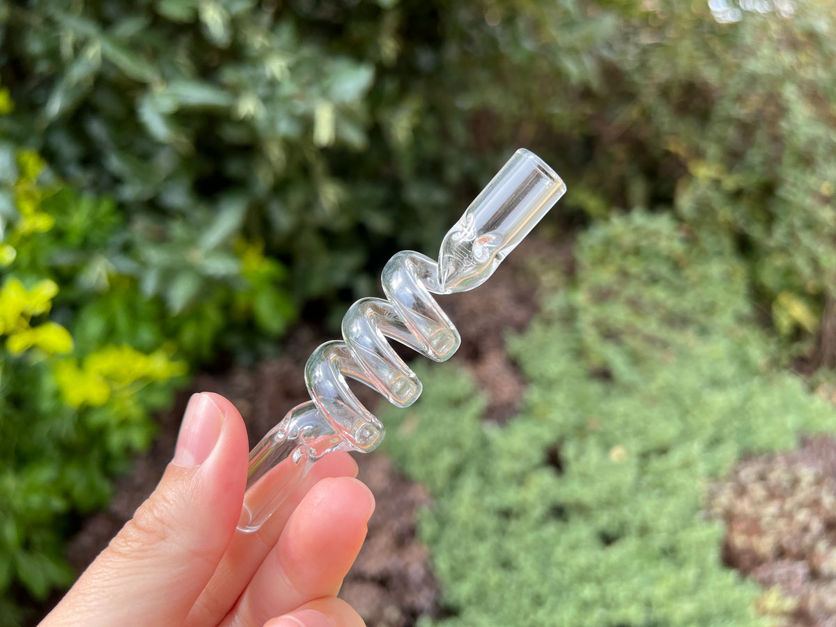 Spiralformat kylande glasmunstycke för POTV LOBO och POTV ONE - tillbehör för Planet of the Vapes, 2-pack