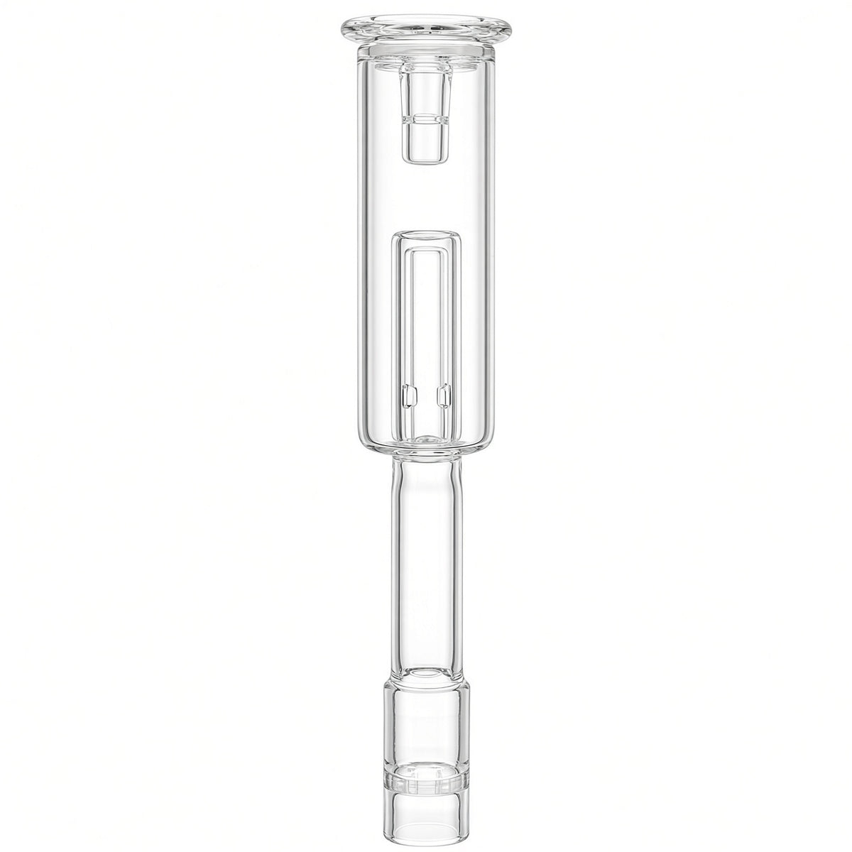 Pop-Top vattenbubbler i klart borosilikatglas med lock och munstycke påsatt